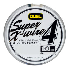 Шнур Duel Super X-Wire 4 150m Silver 6.4kg 0.15mm #0.8 (H3580-S)