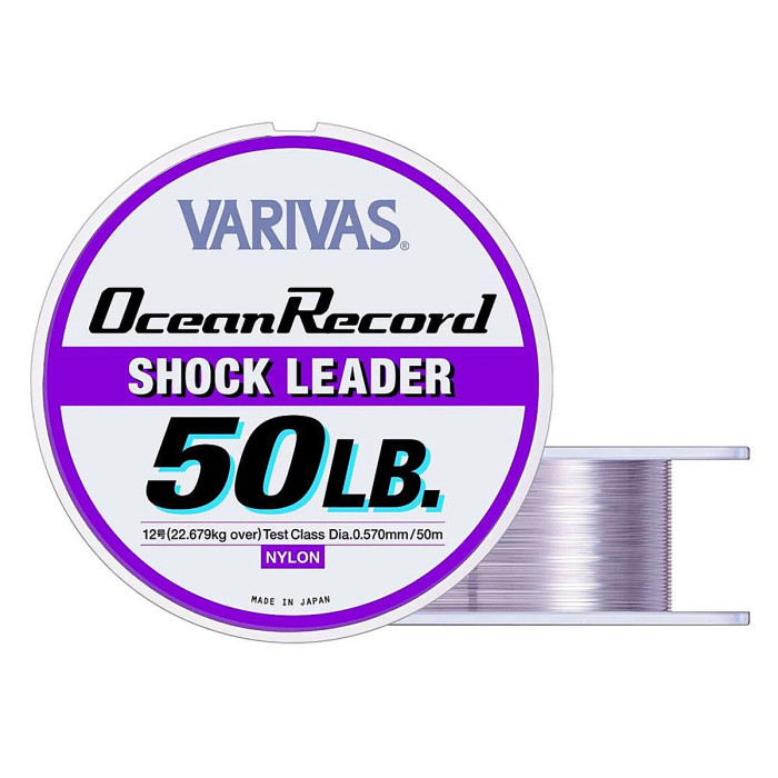 Моношоклідер Varivas Ocean Record Shock Leader 50m 100lb 45.36kg 0.81mm (21268)