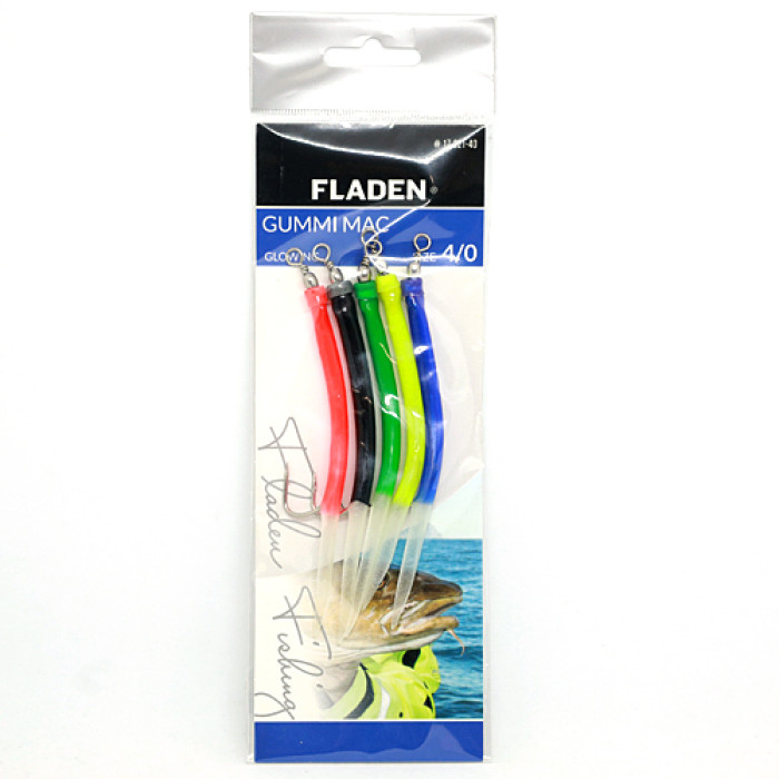 Морський монтаж Fladen Gummi Mac 5p Assorted Glowing 6/0 (17-821-60)