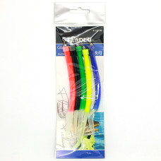 Морський монтаж Fladen Gummi Mac 5p Assorted Glowing 9/0 (17-821-90)