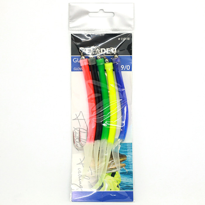Морський монтаж Fladen Gummi Mac 5p Assorted Glowing 6/0 (17-821-60)