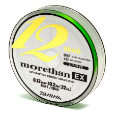 Шнур Daiwa Morethan 12BEX+Si 135m LG 10.2kg 0.12mm #1.0 (12695-012)