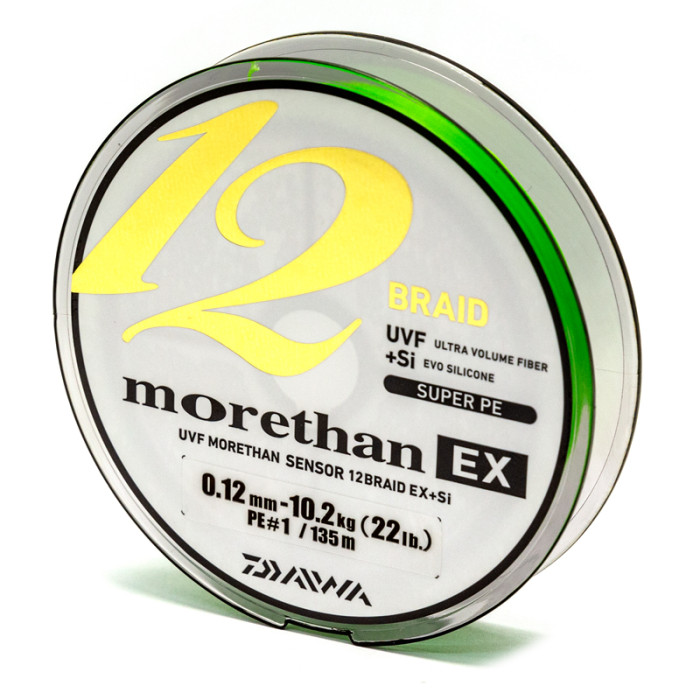 Шнур Daiwa Morethan 12BEX+Si 135m LG 10.2kg 0.12mm #1.0 (12695-012)