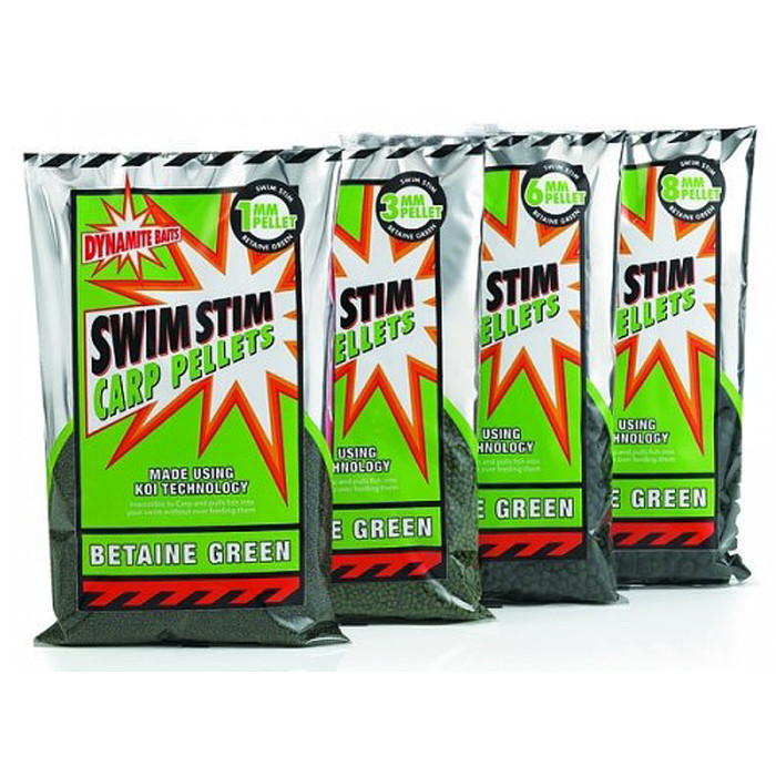 Пелетс Dynamite Baits Feed pellets - Swimstim Green 8mm 900g (DY102)