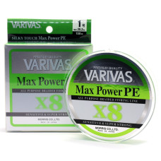Шнур Varivas Max Power PE X8 Lime Green 150m 9.0kg 0.165mm #1.0 (13503)