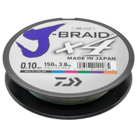 Шнур Daiwa J-Braid X4E 150m Multi Color 3.8kg 0.10mm #0.6 (12745-010)