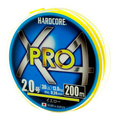 Шнур Duel Hardcore X4 PRO 200m Yellow 13.0kg 0.24mm #2.0 (H3870-Y)