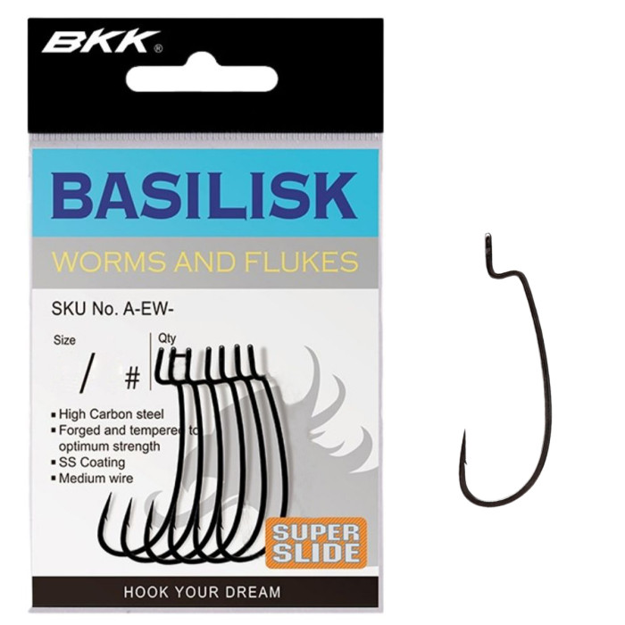 Оффсетный крючок BKK Basilisk #1/0 (A-EW-9111)