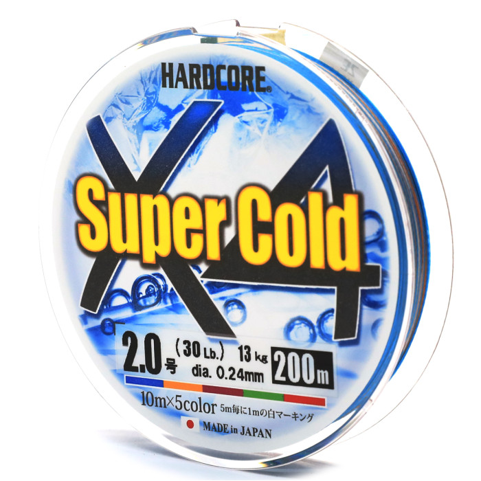 Шнур Duel Hardcore Super Cold X4 200m 5Color 9.0kg 0.19mm #1.2 (H3967)
