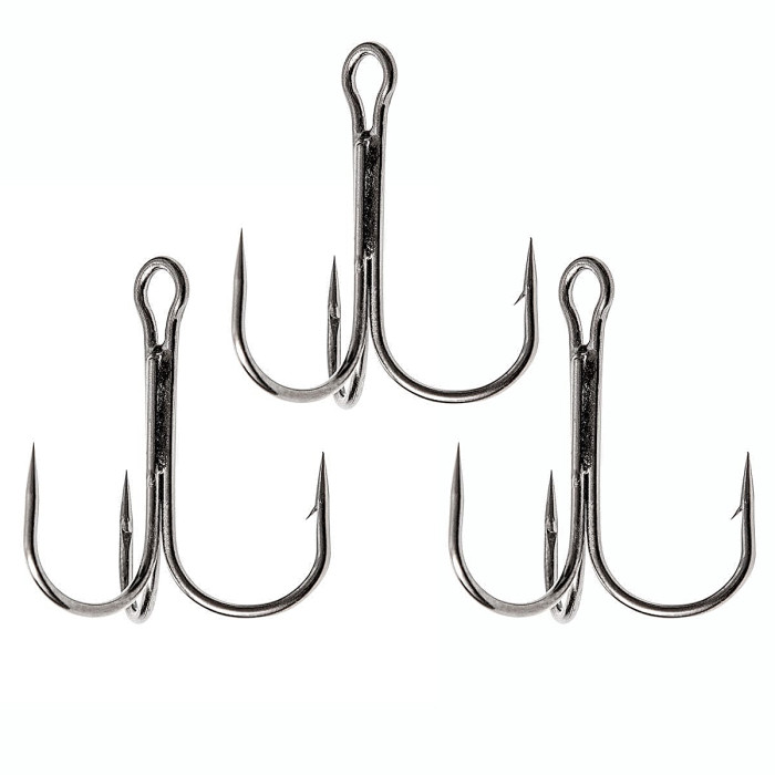 Трійник Fladen Maxximus Black Nickel Treble Hooks 1/0 3pc (14-37100)