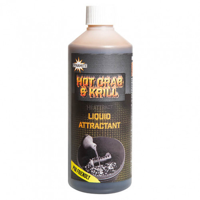 Ліквід Dynamite Baits Hot Crab & Krill Liquid Attractant 500ml (DY1646)