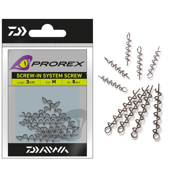 Штопор для силикона Daiwa Prorex Screw-In Screw L 50mm 8pcs (15411-005)