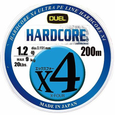 Шнур Duel Hardcore X4 200m 5Color Yellow Marking 9kg 0.191mm #1.2 (H3248N-5CBL)