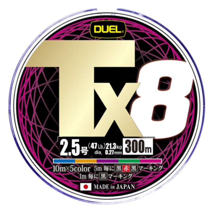 Шнур Duel Tx8 300m 5Color 30.8kg 0.34mm #4.0 (H4346-5C)