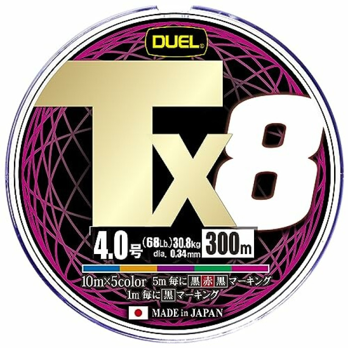 Шнур Duel Tx8 300m 5Color 21.3kg 0.27mm #2.5 (H4344-5C)
