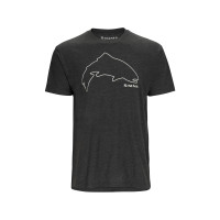 Футболка Simms Trout Outline T-Shirt Charcoal Heather XL (13519-086-50)