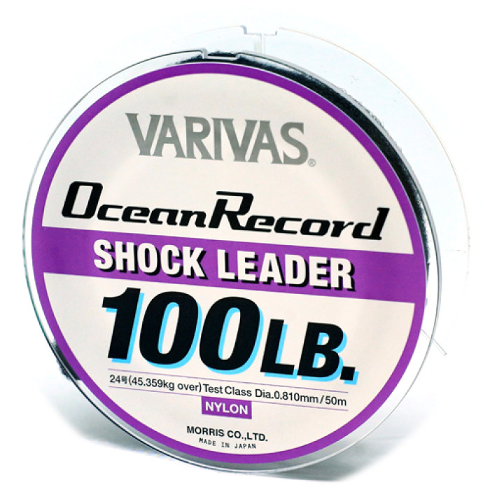 Моношоклідер Varivas Ocean Record Shock Leader 50m 145.1kg 1.57mm (VA 21276)