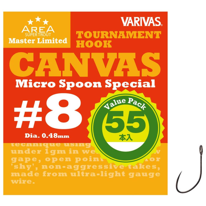 Крючок форелевый Varivas MLD Tournament Hook Canvas Value Pack #4 55pcs (VA 671111)
