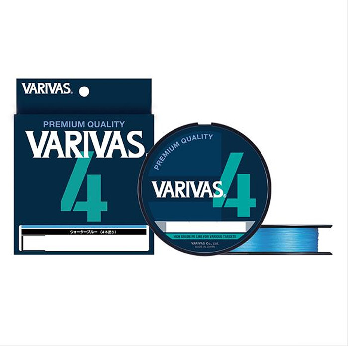 Шнур Varivas PE Line X4 Water Blue 200m 4.53kg 0.128mm #0.6 (VA 13611)