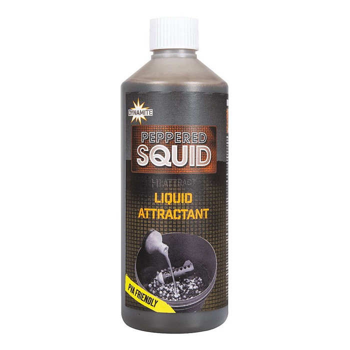 Дип Dynamite Baits Squid Liquid Attractant Peppered Squid 500ml (DY1688)