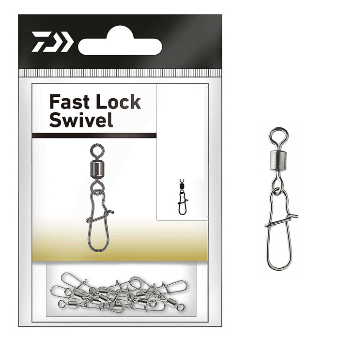 Вертлюжок з застібкою Daiwa Easy Snap 12kg #8 10pcs (14905-208)