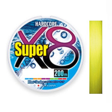 Шнур Duel Hardcore Super X8 200m Hi-Vis Yellow 7.0kg 0.15mm #0.8 (H4315-Y)