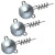 Груз штопор Daiwa Prorex Round Screw-in Jig Head Lead Free 7g 3pcs (15417-107), 200.00 грн.
