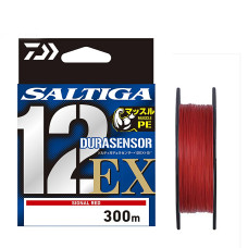 Шнур Daiwa UVF PE Saltiga Dura Sensor 12EX + Si3 300m Signal Red 71kg #12 (17320169)