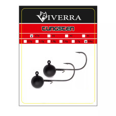 Джигголівка вольфрам Viverra 10,6g #7/0 Black (2шт) (38TBJ70)