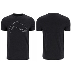 Футболка Simms Trout Outline T-Shirt Dark Gunmetal Heather XL (13519-1293-50)