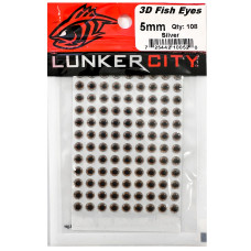 Очі Lunker City Real Fish Eyes 3D 5.5mm 99шт. #Silver (10062)