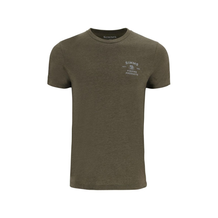 Футболка Simms Stacked Bass T-Shirt Military Heather M (14206-914-30)