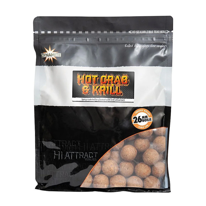Бойли Dynamite Baits Hot Crab & Krill 26mm 1kg (DY1648)
