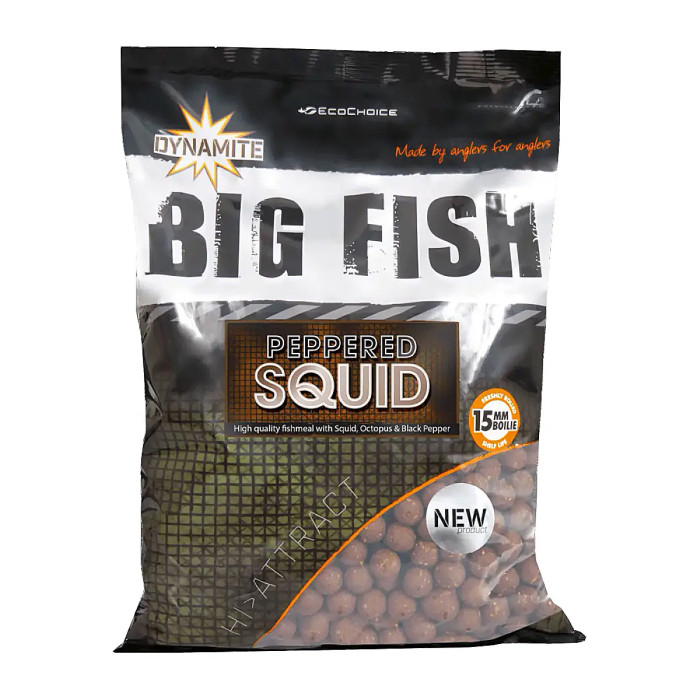 Бойлы Dynamite Baits Peppered Squid Boilies 26mm 1kg (DY1683)