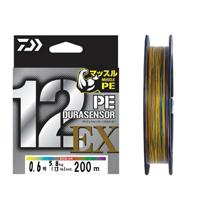 Шнур Daiwa UVF PE Dura Sensor X12EX+Si3 5C 200m 25kg 0.285mm #3.0 (17302381)