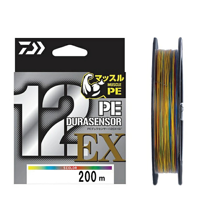 Шнур Daiwa UVF PE Dura Sensor X12EX+Si3 5C 200m 25kg 0.285mm #3.0 (17302381)