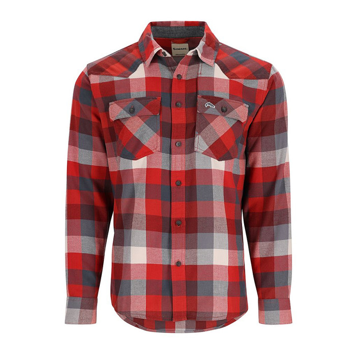 Сорочка Simms Santee Flannel Shirt Auburn Red/Slate Buffalo Check XXL (13559-2094-60)