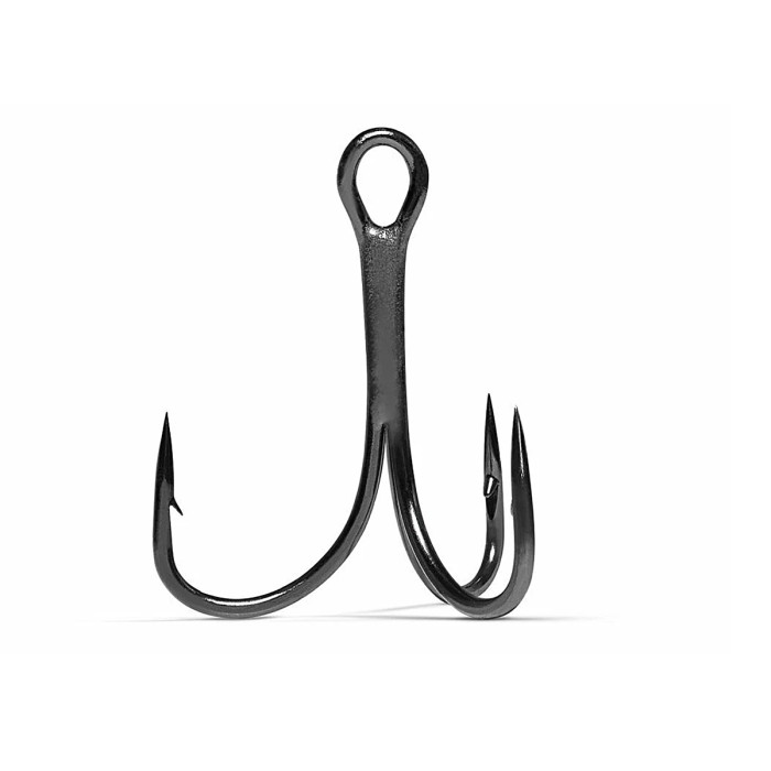 Крючки тройные VMC Predator/light Inline Treble Black Nickel 12 size 8pcs (7552 BN0012G5)