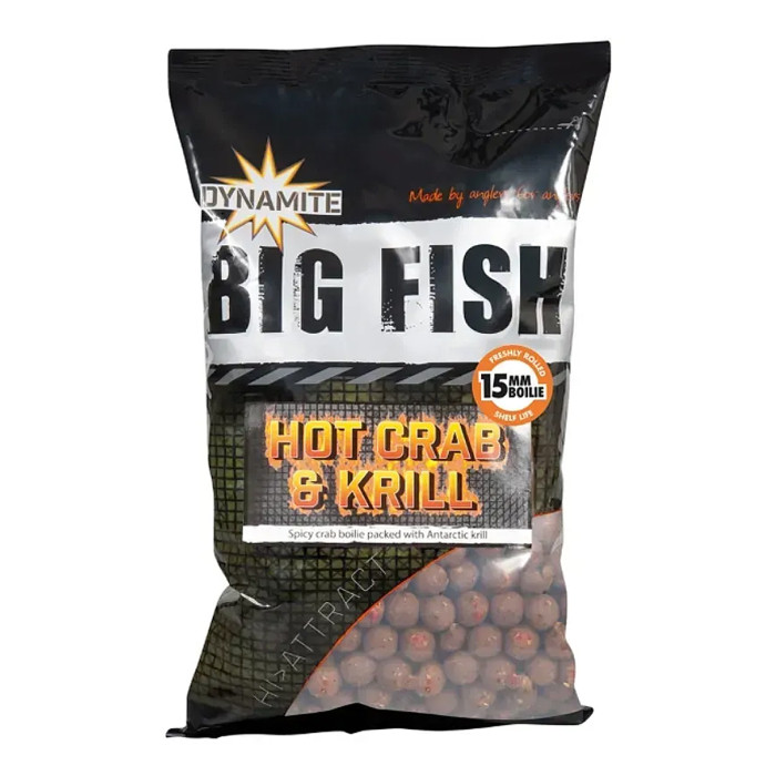 Бойли Dynamite Baits Hot Crab & Krill 15mm Boilie 1.8kg (DY1642)