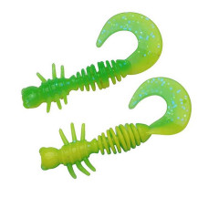 Силикон Berkley PowerBait Power Curly 40mm 12pcs #Sprng Grn/Snsne Ylw (1621133)