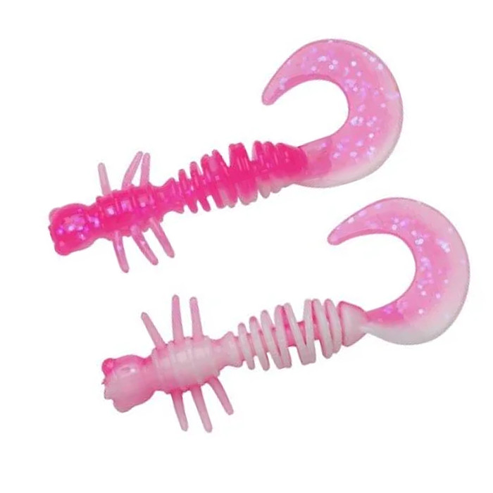Силикон Berkley PowerBait Power Curly 40mm 12pcs #Pink/White (1621134)