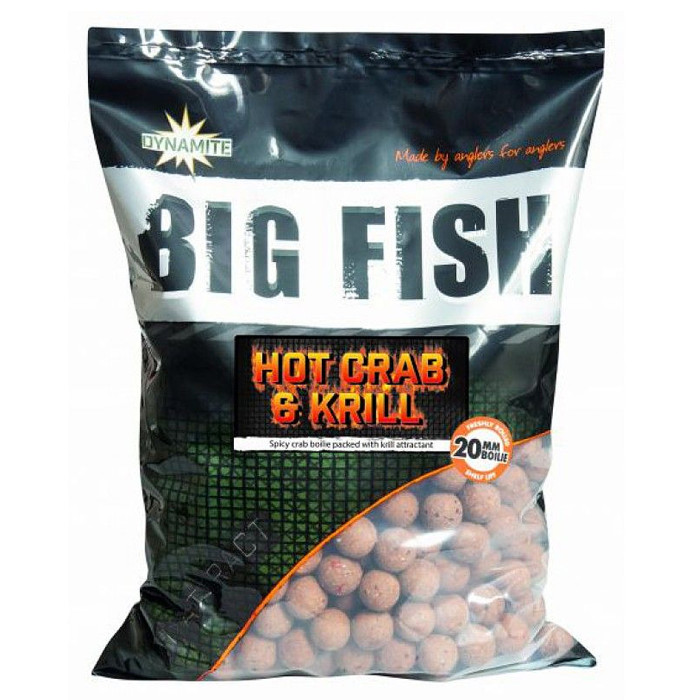 Бойлы Dynamite Baits Hot Crab & Krill 20mm 1.8kg (DY1643)