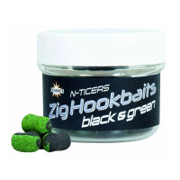 Пелетс Dynamite Baits N-Ticers Zig Hookbaits Black & Green 12х6 mm (DY1879)