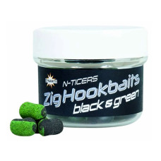Пелетс Dynamite Baits N-Ticers Zig Hookbaits Black & Green 12х6 mm (DY1879)
