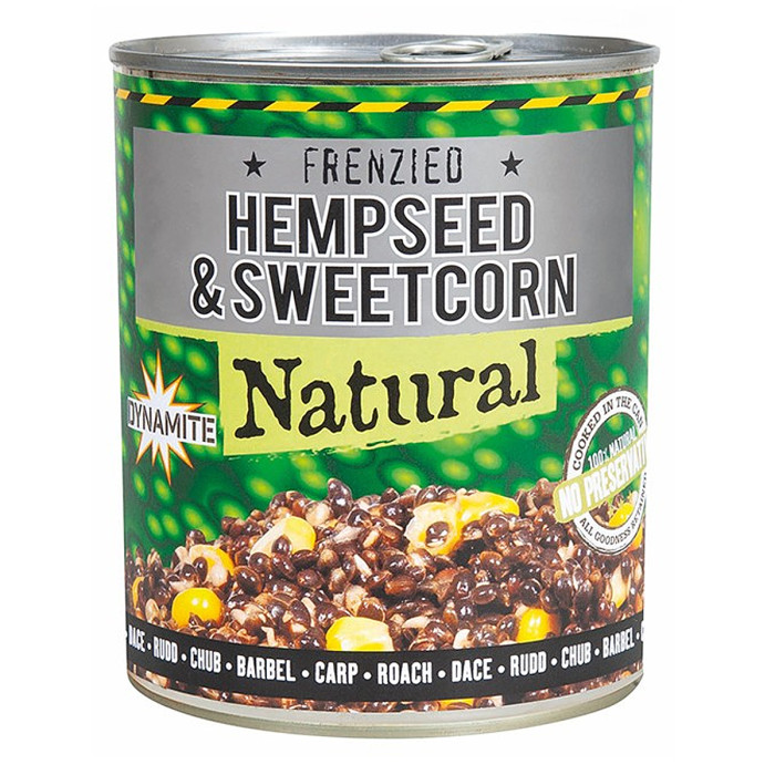 Зерновая смесь Dynamite Baits Frenzied Hempseed & Sweetcorn Can 700g (DY286)