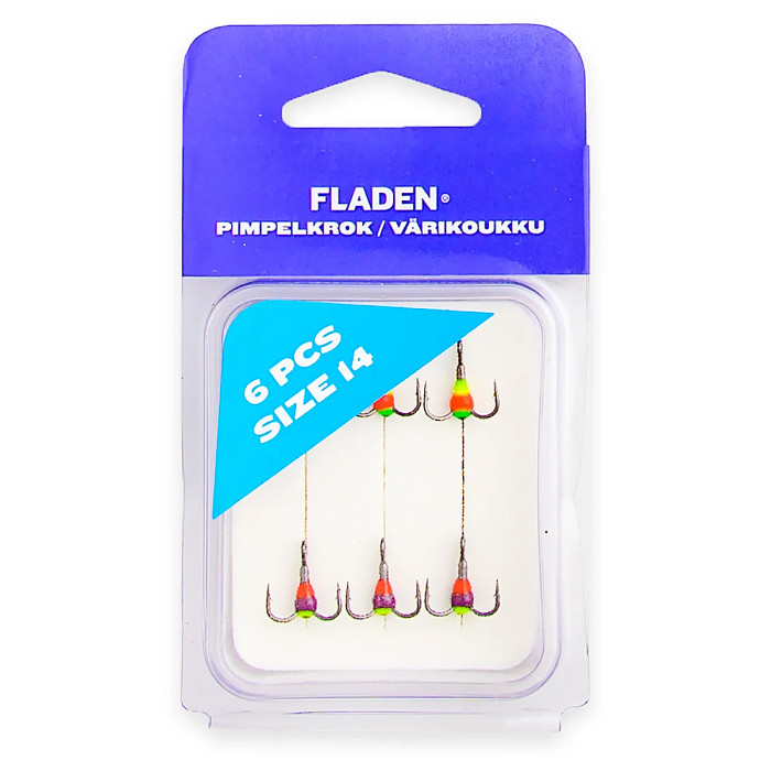 Трійник з полімером Fladen Pimpelkrok extra 6pcs size 14 (473-14)