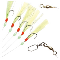 Морський монтаж Fladen Sabiki green & silver 5 hooks size 6 lin (17-1804-6)