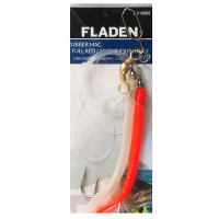 Морской монтаж Fladen Rubber M 1 full red hook 12/0 and 1 lum (17-661202)