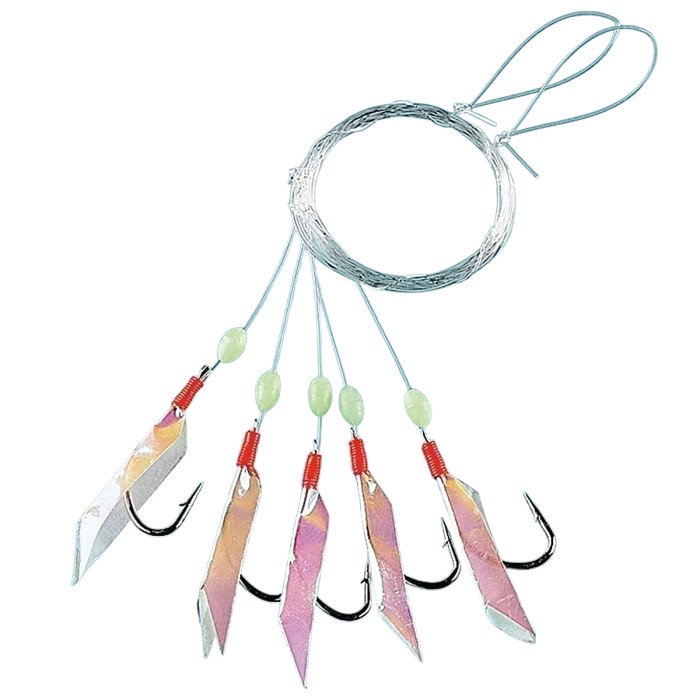 Морской монтаж Fladen Mackerelrig with luminous tape & beads (FS5-1)