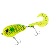 Джерк Fladen Scary tail 18g #Limegreen grey pattern (18-7518-10)
